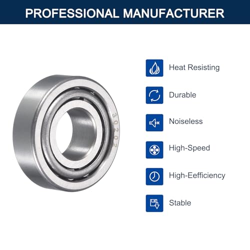 2 Pack 30202 Tapered Roller Bearing Cone and Cup Set | 15mm Bore 35mm OD 12mm Cup Width, Chrome Steel Wheel Bearings, ABEC-3 - size: 30202