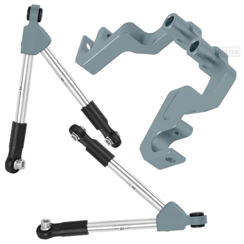 RC 7075 Aluminum Front Tie Rods w/Stabilizer Upgrades Part for 1/10 Slash 4x4 lcg,7075 Aluminum Alloy Front Tie Rods Hop Ups,Titanium - color: Titanium - (Upgrades)