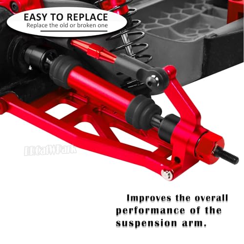 Drive Shaft Axles Upgrades Part for 1/10 Slash 4X4 VXL/Rustler 4X4 VXL/Stampede 4WD VXL,RC Steel #45 Front & Rear 4Pcs Driveshafts CVD w/Hex Hops Up,Red - color: Red - (Axles)