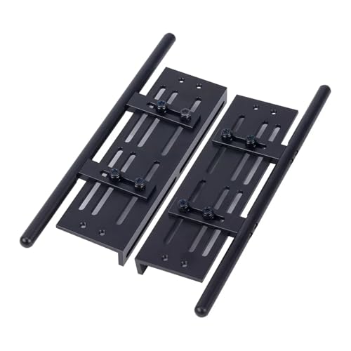 Aluminum Adjustable Rock Sliders Side Plate for 1/10 RC Crawler Car SCX10 I II TRX4 CC01 RGT 86100 GEN8 for Wrangler Chassis Parts(Black) - color: Black