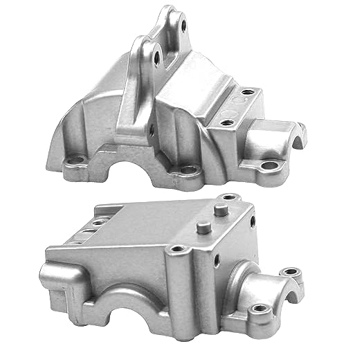 ShareGoo Metal Differential Gearbox Housing Cover & Differential Gear Set Compatible with WLtoys 144010 144001 144002 124016 124017 124018 124019 RC Car (Silver) - color: Silver