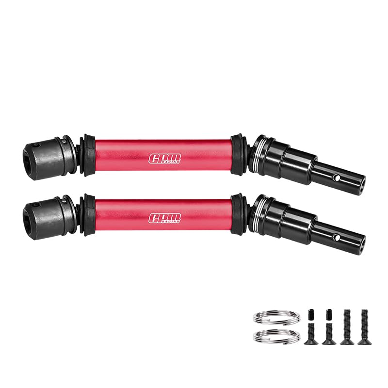 GPM Upgrades 4140 Medium Carbon Steel+Aluminium Front/Rear Cvd Drive Shaft for 1/8 Mojave 4X4 4S Blx Desert Truck Rtr-Ara4404T1/T2 (red) - color: Red