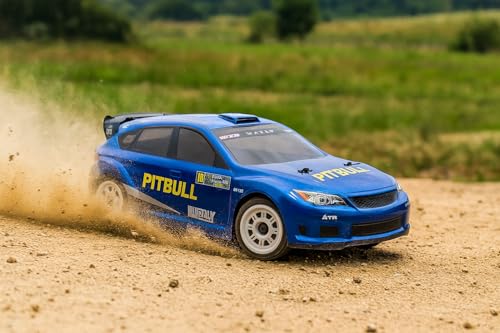 HNR Pitbull Rally RC Car ARTR, 1/10 Scale, Carbon Version, 2S/3S Brushless Motor & ESC