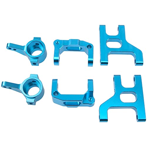 ShareGoo Front Steering Knuckle Cup C-Hub Carriers RC Swing Arm Drive Shaft Compatible with Tamiya CC01 CC-01 1/10 RC Crawler Car Upgrade Parts (Blue) - color: Blue