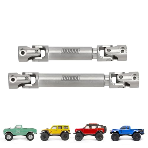 INJORA Stainless Steel D-Shaped Hole Drive Shaft for SCX24 JLU C10 Bronco