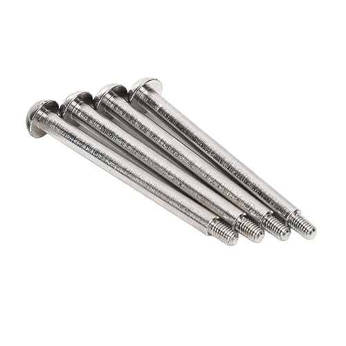 JTLB RC Lower Arm Hinge Pin, Premium Steel Aluminum Alloy Suspension Swing Arm Pin, Stable Structure, 4pcs 1.9in Rear Hinge Pin for ARRMA 1/7 1/8 Series, Made of M3 Nut (Silver) - color: Silver
