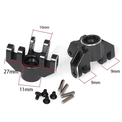 RC Spare Part Compatible with LOSI for Mini for LMT 4X4 1/18 Brushed Monster Truck RC Car Upgrade Parts Accessories Front Steering Cup Kit Black