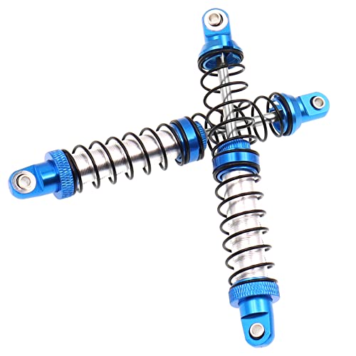 4Pcs Metal Shock Absorbers Oil Damper Adjustable RC Crawler Shock RC Damper Springs Compatible With 1/10 Axial SCX10 II 90046 Traxxas TRX4 RC4WD D90 TRX6 Redcat Gen 8 RC Crawler Car(100MM) - size: 100MM