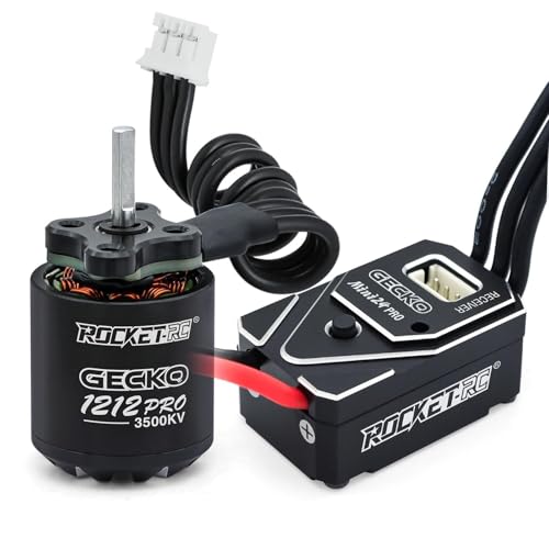 Rocket Hobby 1212 3500KV Sensorless Brushless Outrunner Motor with 25A Brushless Esc Combo for 1/24th RC Crawler 1/18 TRX4M Upgrade Parts
