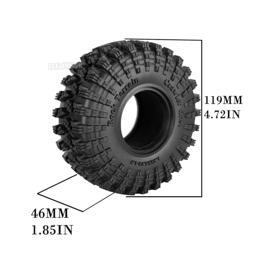 RC 1.9In Soft Rubber Wheel Tires for 1/10 RC Crawler Car SCX10 SCX10 II 90046 SCX10 III AXI03007 SCX10 Pro TRX4 TRX6 D90 Gen7/8 VS4-10 MST CFX,BRCatWPark 4Pcs Soft Rubber Wheel Tires-(C) - style: 4Pcs 1.9 Rubber Wheel - (C)