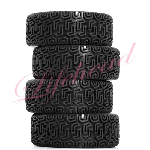 Lifehead 2.68 inch RC On Road Racing Car Tires and Wheels for 1/10 RC On-Road Touring Drift Car HSP Tamiya XV01 TT01 TT02 HPI Kyosho FAZER MK2 /12mm Hex - color: Brown 2