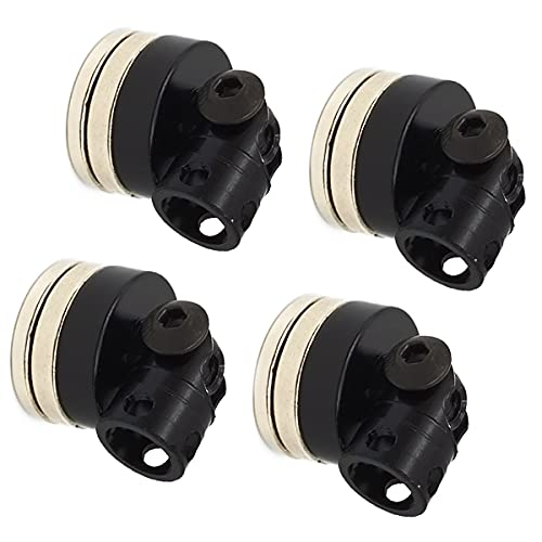 DEVMO 4PCS RC Magnetic Body Post,Alloy Magnetic Stealth Invisible Body Shell Mount Column Compatible with HSP Redcat Himoto Tra-xxas SCX10 4WD 1/10 RC Car (Black)