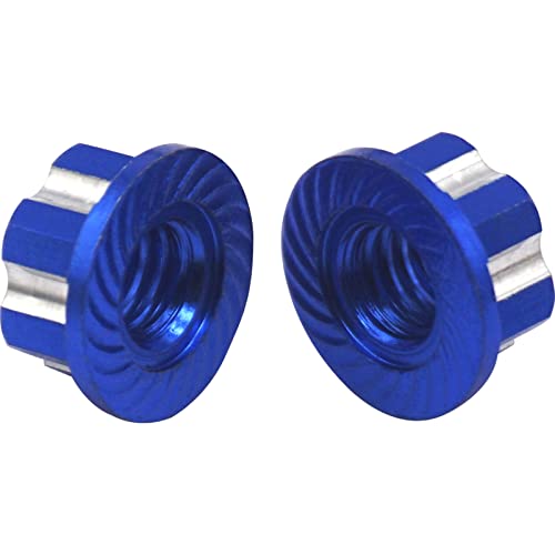 4Pcs Hexagonal Nuts, M4 Aluminum Alloy RC Wheel Hex Nuts Compatible with HSP Sakura D3 D4 1/10 RC Car (Blue) - color: Blue