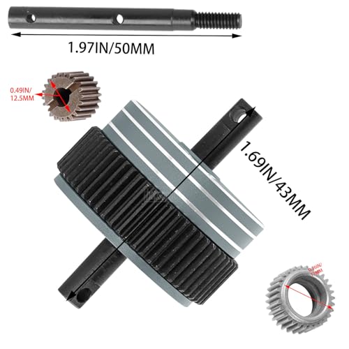 RC Upgrades Part for 1/10 Slash 2WD Rustler Stampede Bandit VXL XL-5,Aluminum Gearbox Transmission Gear Differential Transmission Gear,Titanium - color: Titanium(Upgrades Part)