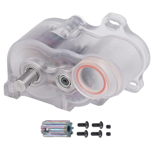 HobbyPark LCG Complete Transmissions Gearbox for 1/10 RC Crawler SCX10 SCX10 II | Low Center of Gravity, Lightweight Design, Hardened Steel Gears | Ideal for Custom LCG Builds (Transparent) - color: Transparent