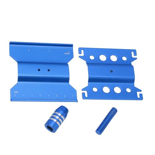 RC Car Repair Work Stand, Aluminum Alloy RC Car Stand with 360 Rotation & Adjustable Height, for 1/18 1/24 Scale Remote Control Cars Including SCX24 (Blue) - color: Blue