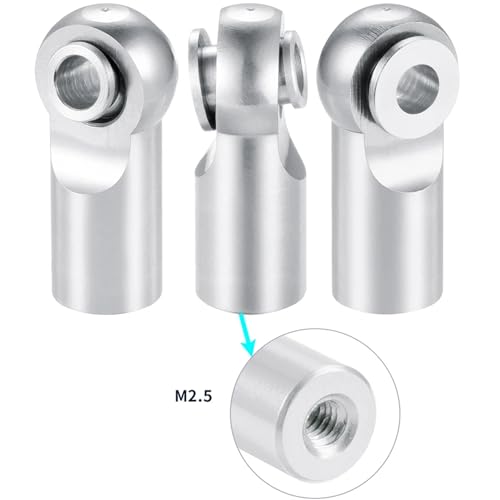 10Pcs/Set Metal M2.5 Link Tie Rod End Ball Joint for RC Model Car Boats Airplane Linkage Tie Rod End Ball Replacement Parts RC Car Linkage