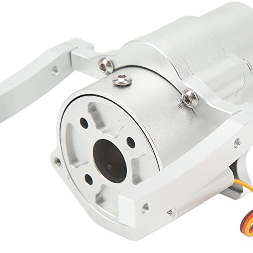 RC Front Gear Box Aluminium Alloy Double Speed CNC Machined for SCX10 1/10 Crawler Anodized Surface Gear Box for RC Car Enthusiasts (Silver) - color: Silver