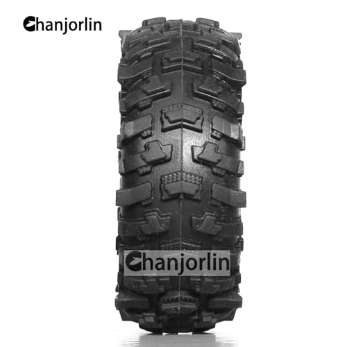 1.0 RC Crawler Tires OD 51mm 1/24 1/18 All Terrain Super Soft Sticky Rubber Mud Slingers Wheels Tyres with Foam for 1:24 1:18 Rock Crawler Car Axial SCX24 FMS AX24 FCX18 FCX24 TRX4M 4PCS