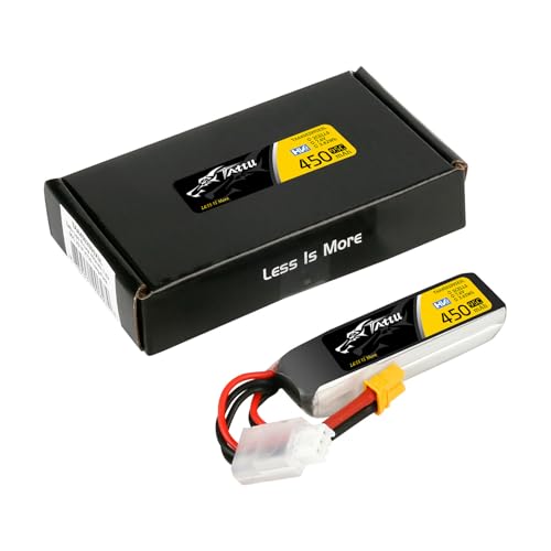 TATTU 450mAh 2S1P 95C 7.6V High Voltage Lipo Battery Pack with XT30 Plug - Long Pack(1Pcs)