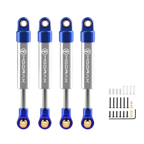 52mm Ultra-Thin Shock Adjustable Inner Spring for TRX4M, Blue Silver | CNC Aluminum Dampers, Multi Mode Adjustment, Low Friction Damping Shaft - color: Blue Silver