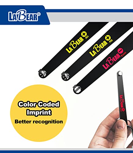 3-Piece Ultra Low Profile Offset Screwdriver Set, PH1 PH2 SL6 | 90° Slim Plate Design, S2 Steel Ends, Key Ring Carabiner, Close-Quarter Access, Electronics & Appliance Repair - size: PH & SL