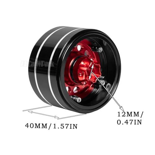RC 2.2 Beadlock Wheels Adjustable 4 Offsets Rims for 1/10 RC Crawler Car SCX10 SCX10 II 90046 SCX10 III AXI03007 SCX10 Pro TRX4 TRX6 D90 Gen7/8 VS4-10 MST CFX,Red - color: Red (2.2 Beadlock Wheels Rims)