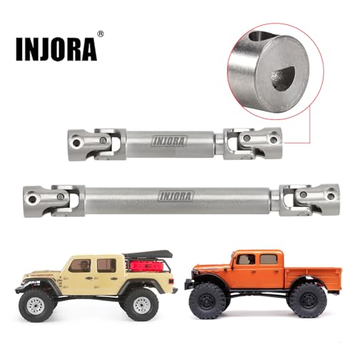 INJORA Steel D-Shaped Hole Drive Shaft for SCX24 Gladiator Power Wagon