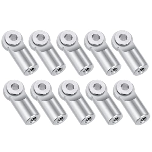 10pcs Metal Tie Rod End Balls M2.5 Ball Joint Head for RC Crawler Car Upgrade Parts (Silver) - color: Silver