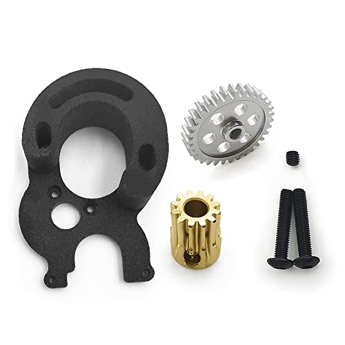 MORLORDY RC Brushless Conversion Kit Motor Mount with Pinion Spur for 1/24 RC Crawler Car Axial SCX24 Upgrades Parts