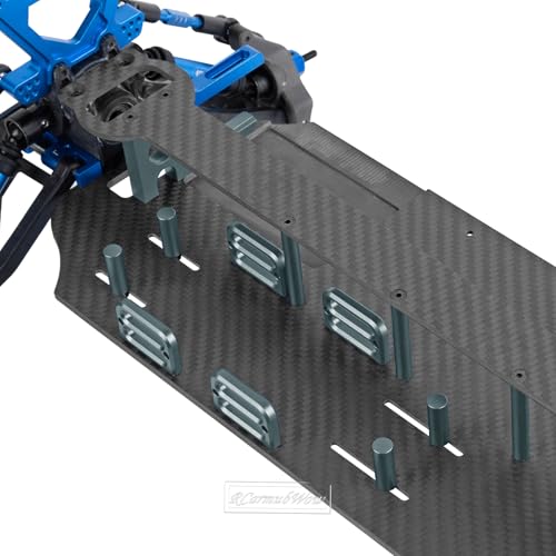 Carbon Fiber Chassis Upgrades Part for 1/10 F0rd F15O Rapt0r R 101076-4,RC Chassis Protect Armor Skid Plate Guard,Titanium - color: Titanium(1set)