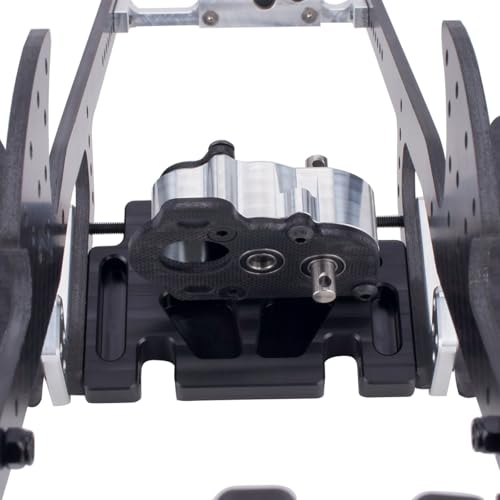 Ultralight LCG Transmission Tiny Gearbox with Slidable Shim for Portal Axle 1/10 RC Crawler LCG Chassis Capra F9 AR45 Axle (Silver)