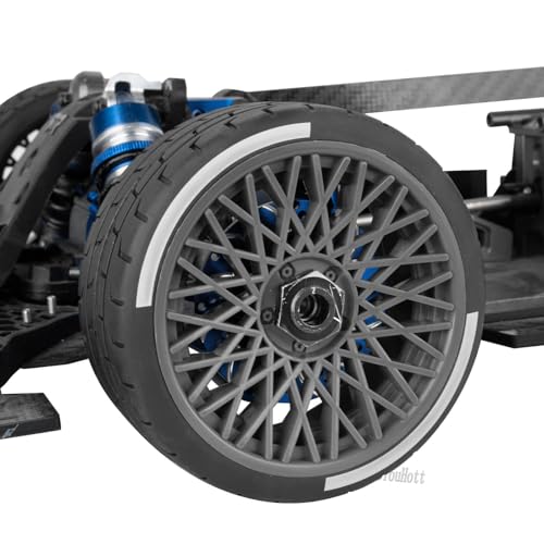 RC (4PCS) Wheels and Tires for 1/8 Typhon 6s BLX,1/7 Infraction 6S BLX/Limitless,RC Highway Truck Tires,Plastic Wheel with Foam Inserts,Grey - color: Grey- (Wheel Tires)