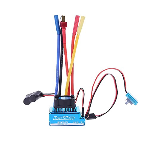 HUIOP 1/8 Car ESC, 120A Brushless Speed Controller ESC for 1/8 1/10 1/12 Car Crawler