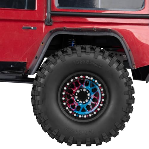 2.2 RC Wheels for 1/10 SCX10 90046 AXI03007 TRX4 TRX6 VS4-10 Gen7 Gen8 MST CFX D90,Aluminium RC Truck Tires Highway Tires 2.2" RC Wheels 2.2 Beadlock Wheel Rim RC Tires (135 * 55MM),Colour - color: Colour/4pcs