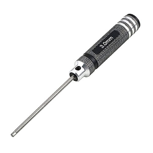 Share Goo H1.5mm 2.0mm 2.5mm 3.0mm Handle Allen Hex Screwdrivers Key Driver Tool Kit Compatible with RC Car Truck FPV Helicopter Drone(Black) - color: Black
