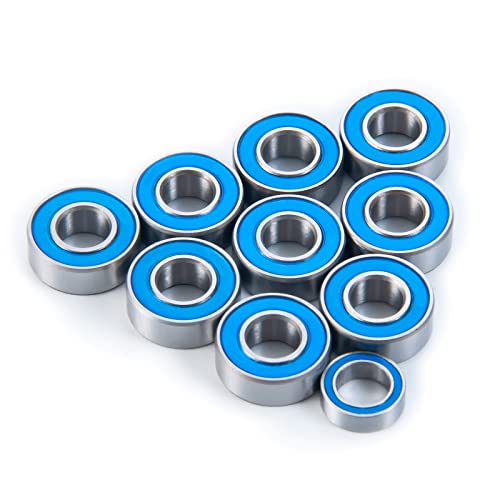10Pcs Sealed Bearing for Tamiya Lunchbox Grasshopper Hornet Unimog | Wheel Hubs Axle Steel Bearings Kit RC Car Upgrade Parts