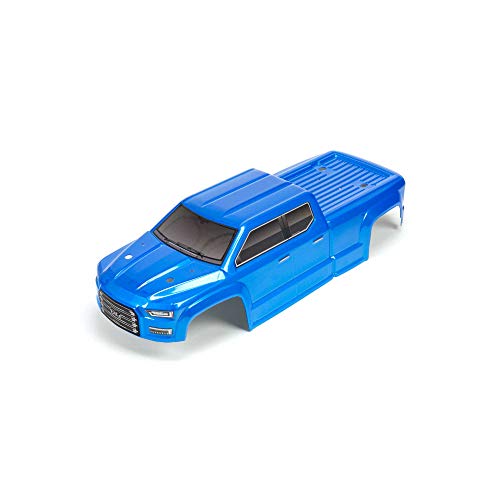 ARRMA 1/10 Painted and Trimmed Body with Decals, Blue: Big Rock Crew CAB 4X4, ARA402283, Large