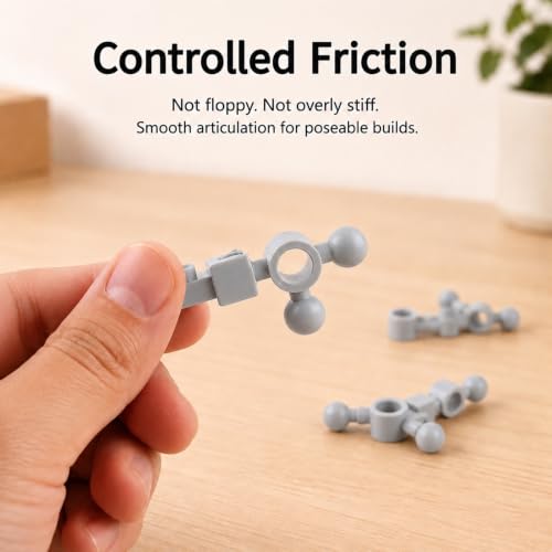 Plate 1x2 Ball Joints Socket - 250pcs Connector Classic Briks Bulk Parts and Pieces Sets, Towball Pins Building Blcok Accessories Light Gray - color: Light Gray