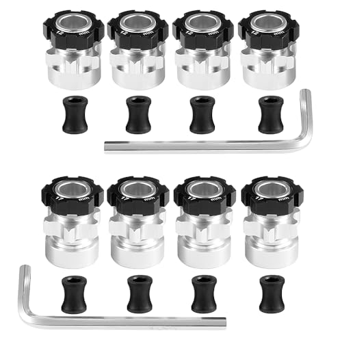4PCS RC Hex Hub 12mm(+10mm) Brass Wheels Hex Hub Extension Hex Drive Adapter for Tra-xxas Slash 4X4 VXL