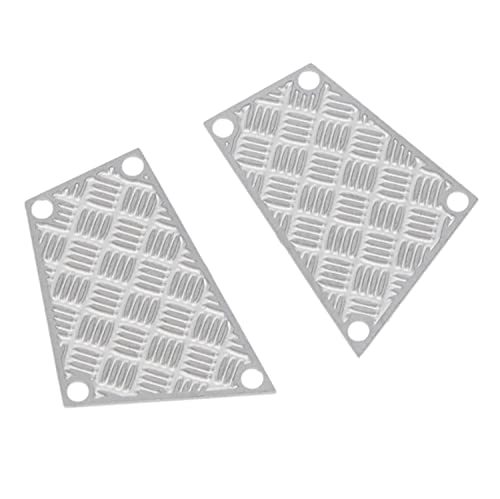 MEUS RACING Metal Hood for Skid Plate and Pedal for TRX4M Defender Bronco K10 F150 1/18 RC Crawler Car, 8pcs RC Decoration Set