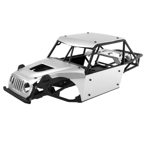Aluminum Body Panels Kit for Vanquish H10 Optic Sparco H10 Optic Yokohama RTR 1/10 RC Crawler Upgrade Parts (White) - color: White
