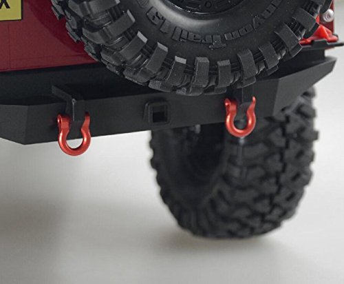 4PCS 1:10 Aluminum Metal D-Ring Tow Shackle Red for 1/10 Traxxas TRX-4 RC Crawler Car