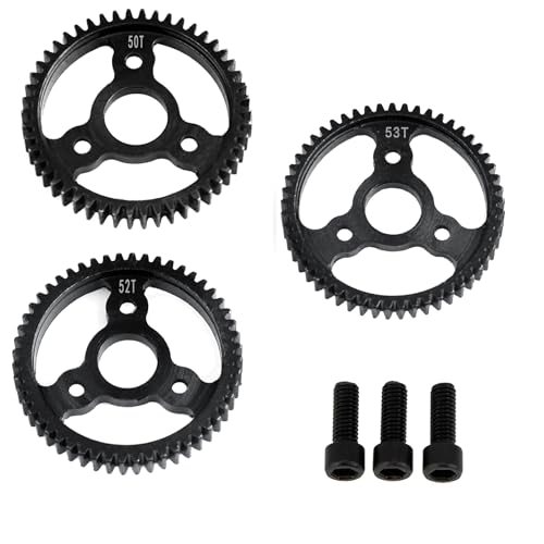 32P Spur Gear, 53T 0.8 Metric Pitch, Compatible with 32-Pitch, Hardened Steel 53 Tooth 0.8M Spur Main Gear for 1/10 TRAXXAS Ford Rustler Slash Stampede 4X4 & Arrma - size: M0.8-Spur Gear-53T