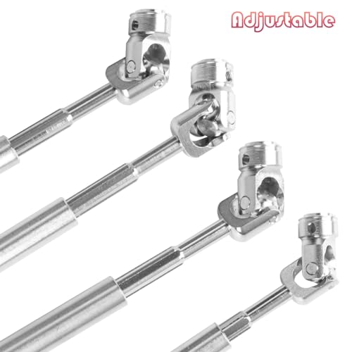 Drive Shaft 85-122MM &95-137MM Upgrades Part for 1/10 Axia 1 SCX10 SCX10 II 90046 SCX10 III AXI03007 TRX4 D90 RC Crawler,Universal Driveshaft,Steel Full Metal Axles,2PCS,Silver - style: silver/85-122&95-137