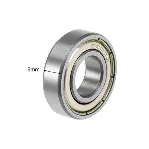 uxcell Deep Groove Ball Bearings Z2 10mm x 22mm x 6mm Double Shielded Carbon Steel 20pcs - size: 10mmx22mmx6mm