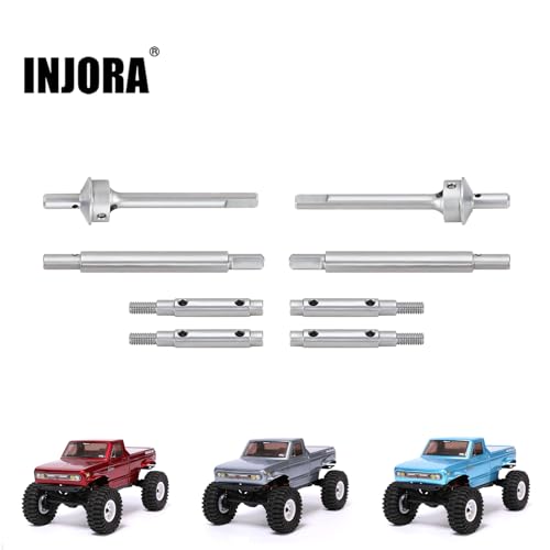 INJORA Stainless Steel Rear Portal Axle Shafts for 1/18 RC Crawler Redcat Ascent-18 Upgrade - size: Rear