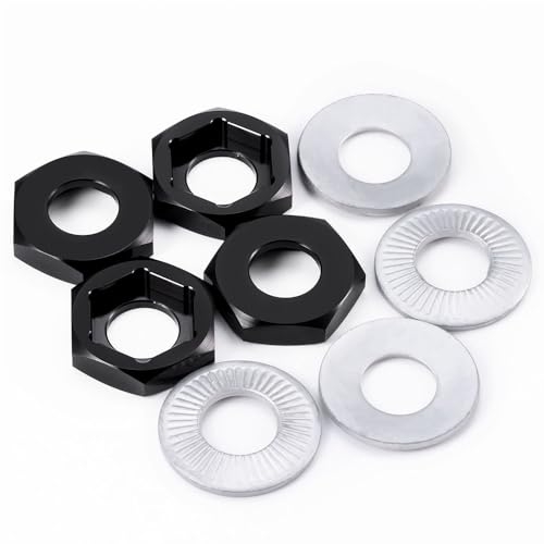 MORLORDY 4Pcs 17mm to 24mm CNC Wheel Hex Hub Adapter Aluminum Spacers for 1/7 Mojave 6S EXB & All 1/8 RC Monster Truck Upgrade Parts