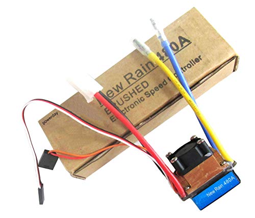 480A Three Mode Brushed Speed Controller ESC Regler for 1/10 1/8 Touring car,Buggy,Short Course Truck,Monster,truggy,rovk Crawler and Tank, Boat(Tamiya Plug)