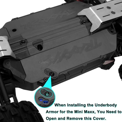 Stainless Steel Chassis Guard Skid Plate for Traxxas 1/16 Mini Maxx Monster Truck 107154-1 Upgraded Parts Protective Plate